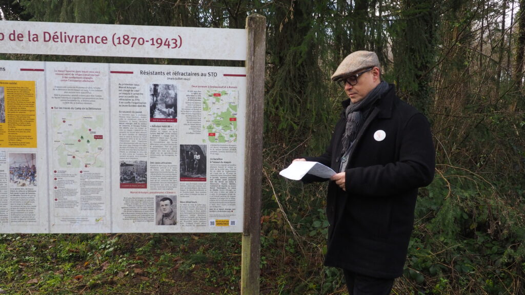 Olivier Harquet, président de la Ligue des droits de l'Homme section Neufchâteau-Plaine des Vosges dit son discours en hommage à Addi Ba