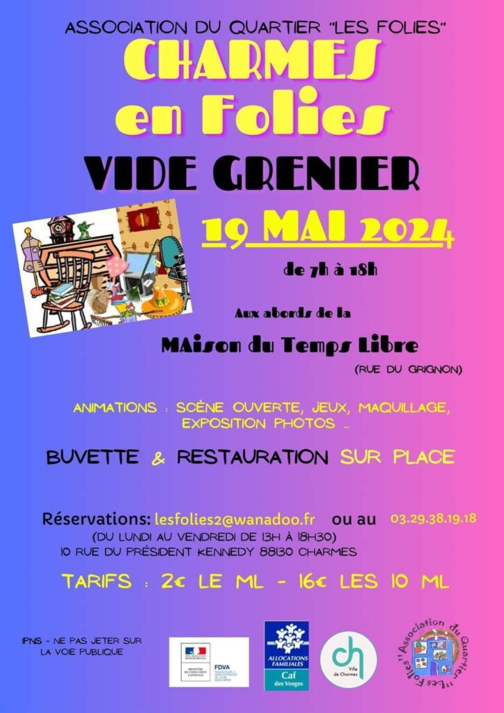 CHARMES en Folies grand vide grenier annuel