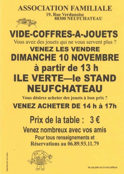 VIDE COFFRES A JOUETS à NEUFCHATEAU