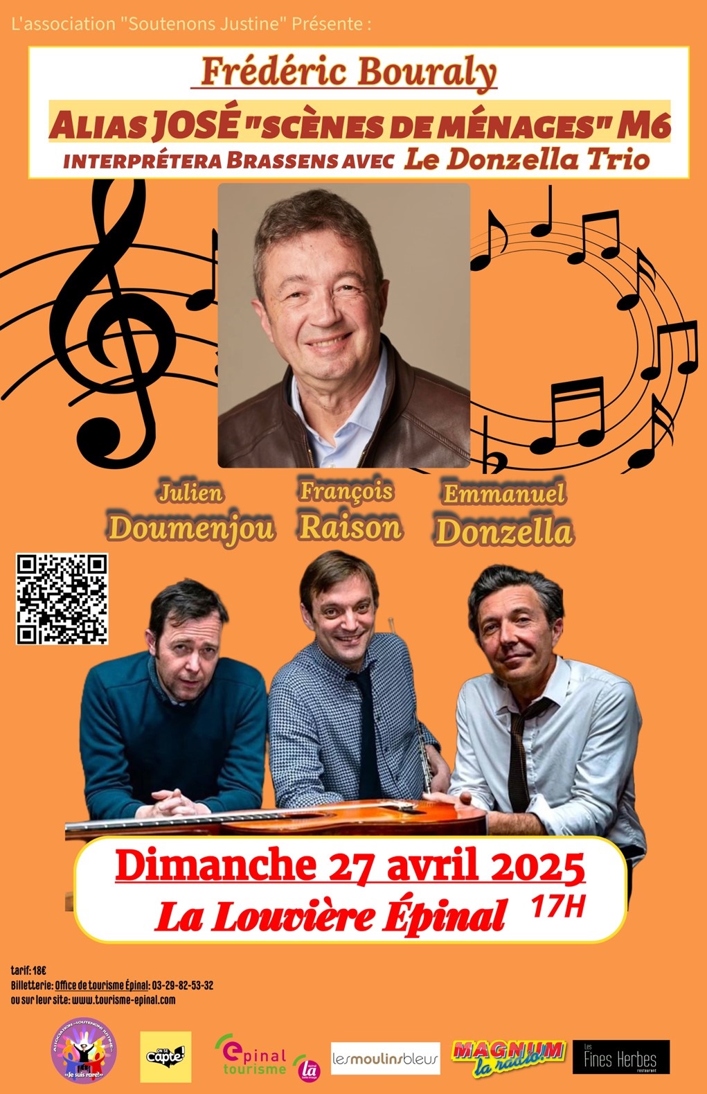 CONCERT « LE DONZELLA TRIO » INTERPRETE BRASSENS à ÉPINAL